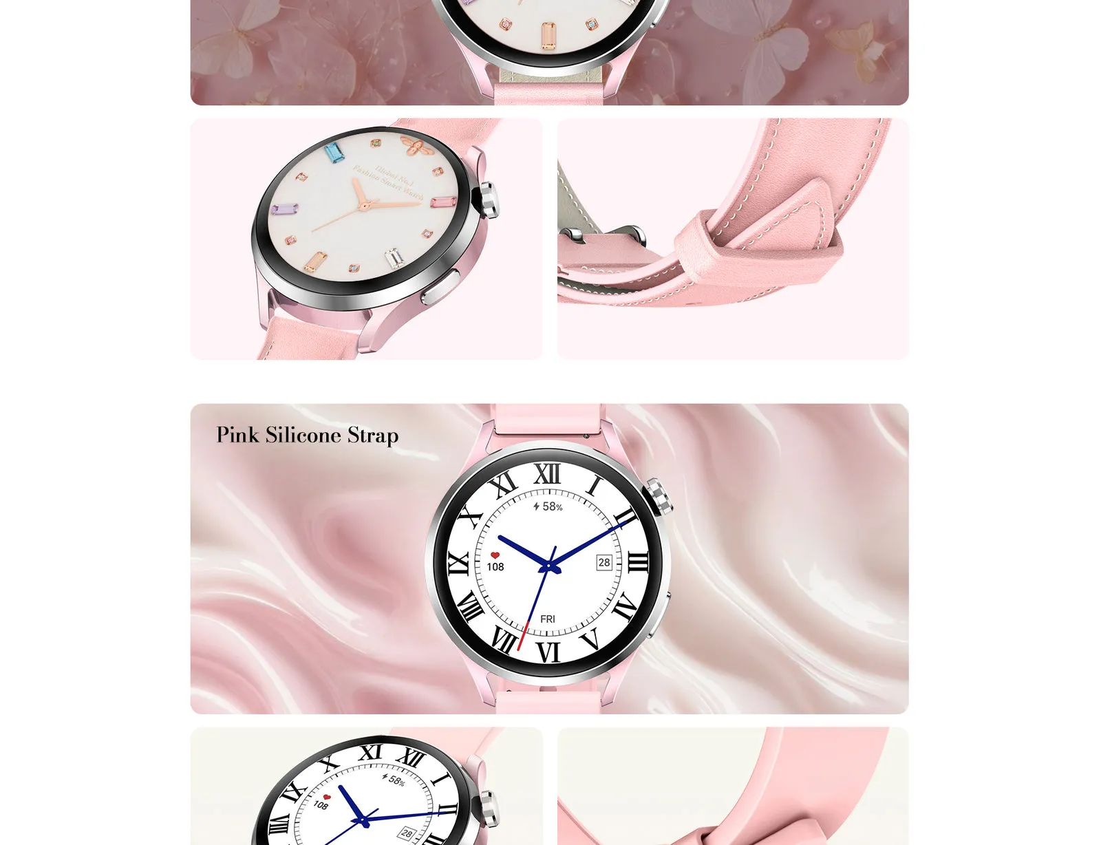 Montre connectée femme Kieslect Lora 3 – Rose