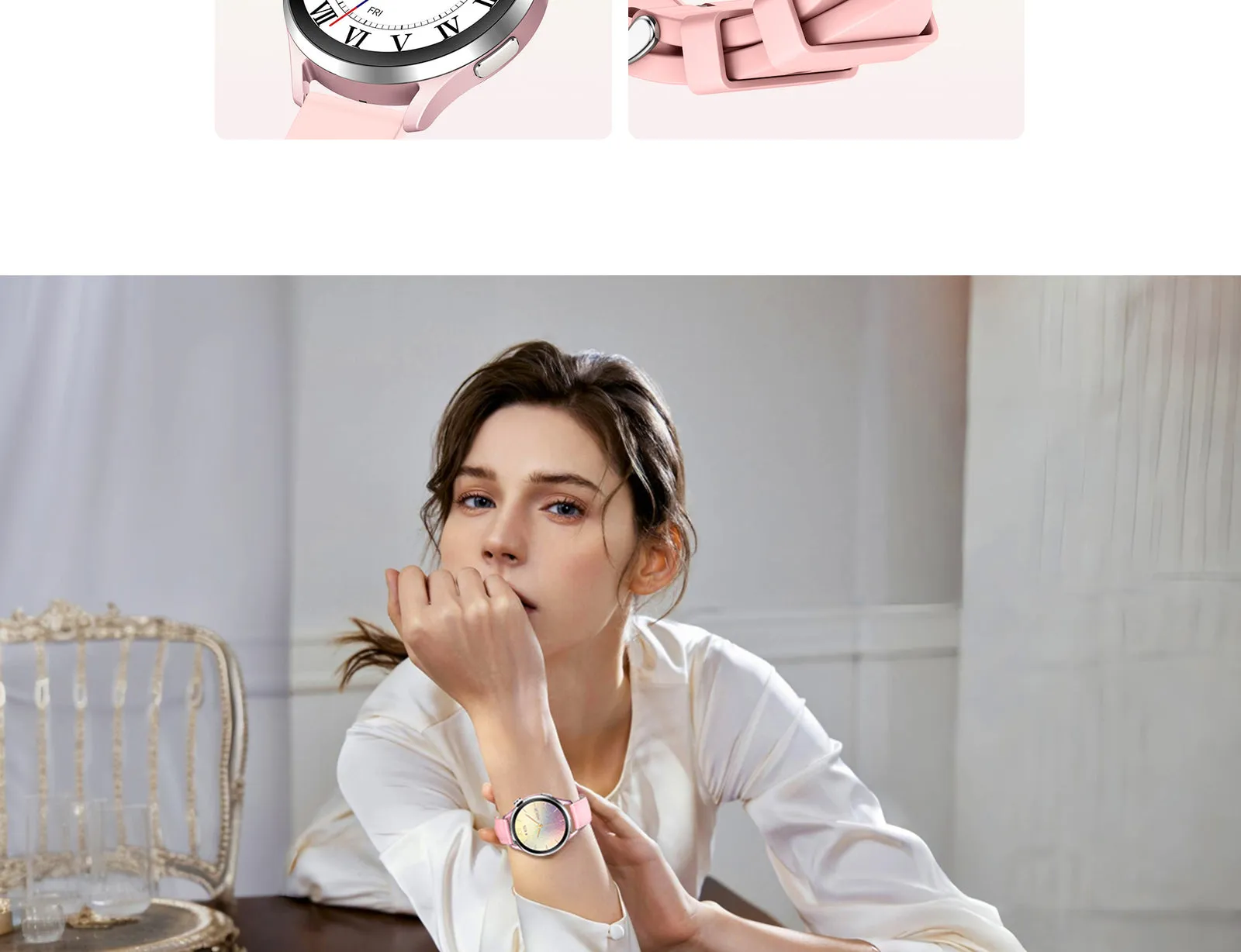 Montre connectée femme Kieslect Lora 3 – Rose