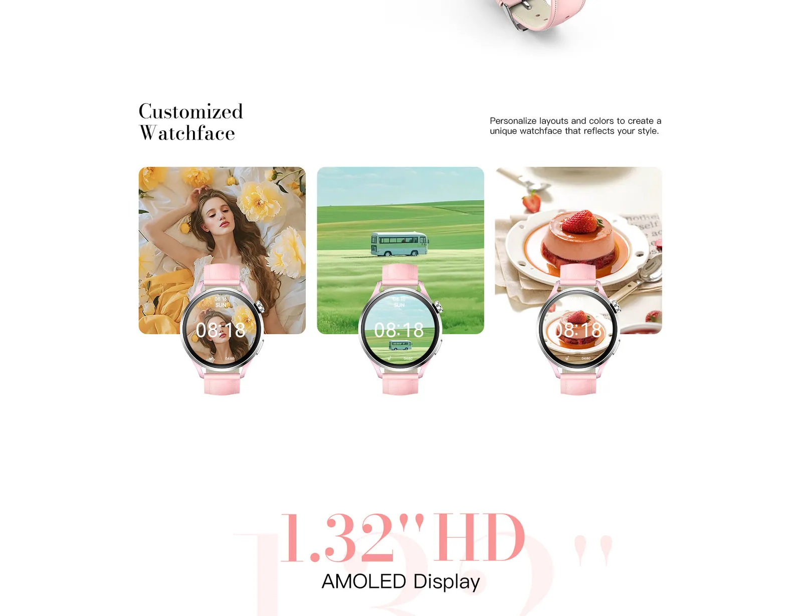 Montre connectée femme Kieslect Lora 3 – Rose