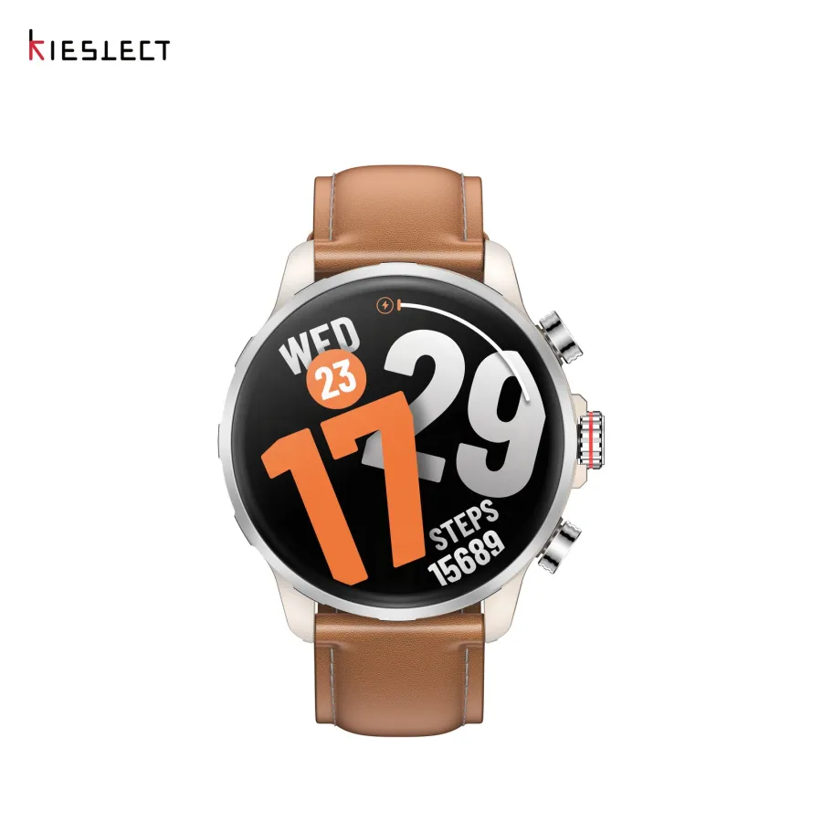 Montre connectée Kieslect KR3 – Or/Marron Montre connectée Kieslect KR3 – Or/Marron