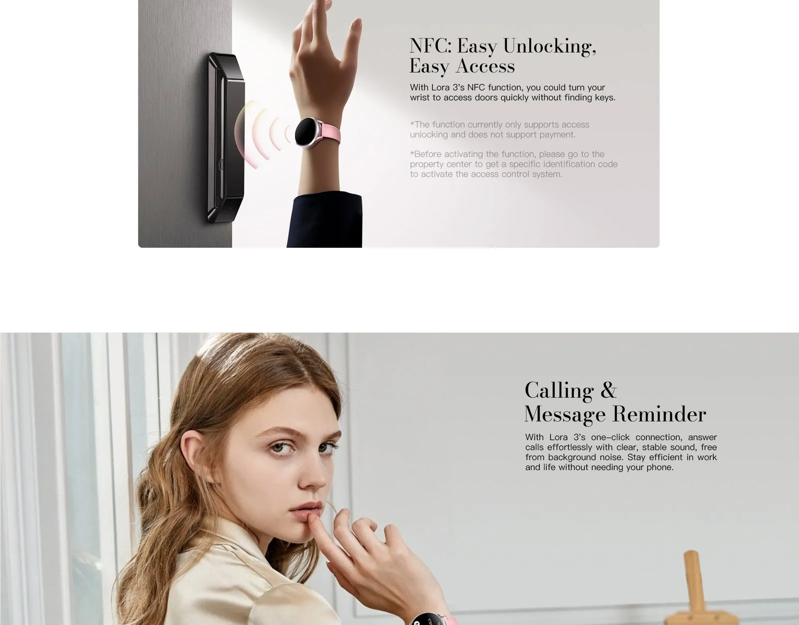 Montre connectée femme Kieslect Lora 3 – Rose