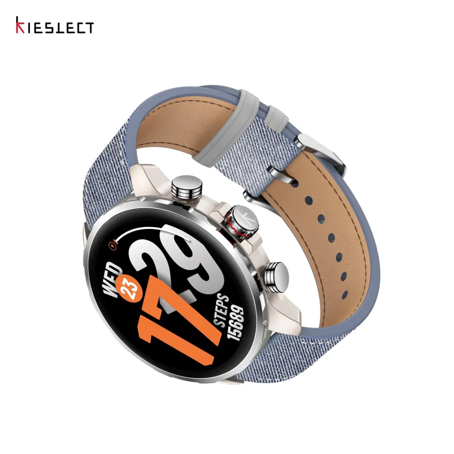 Montre connectée Kieslect KR3 – Or/Jean Montre connectée Kieslect KR3 – Or/Jean