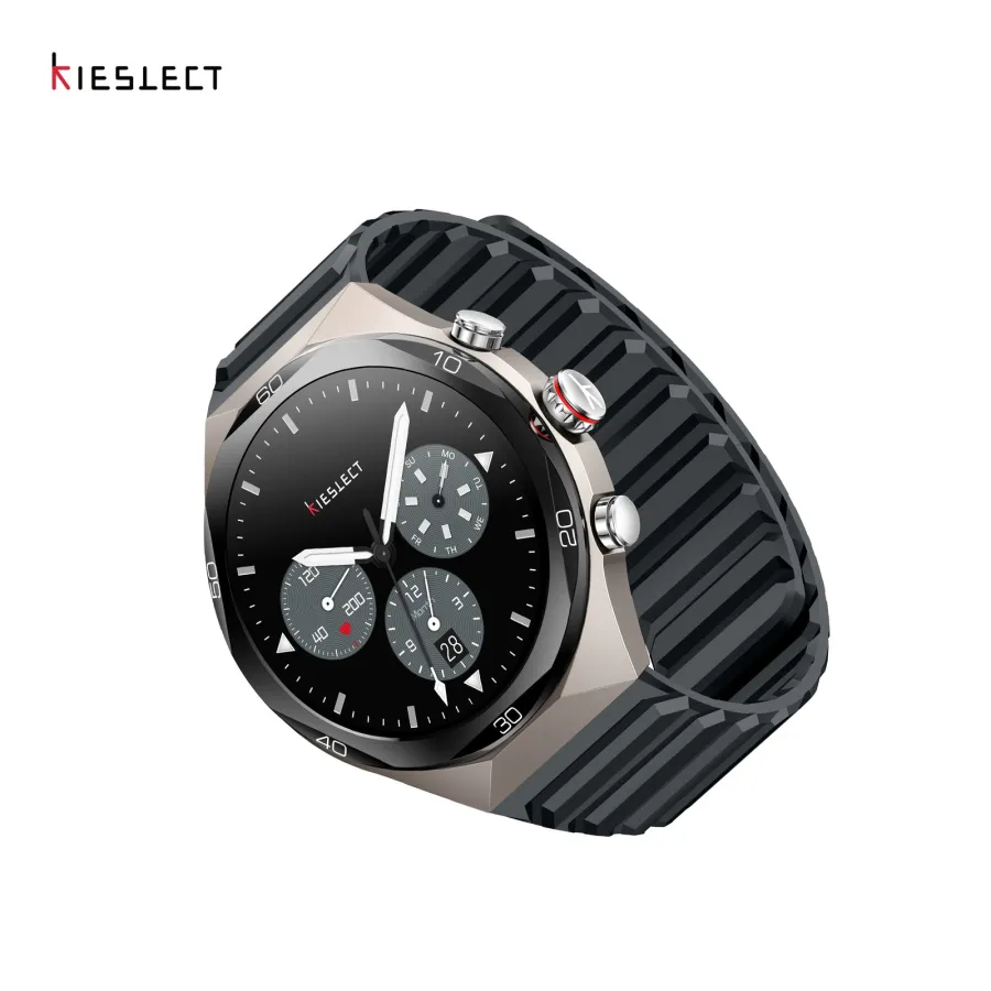Montre connectée Kieslect Elite 2 IA Gris Platine – double bracelet Montre connectée Kieslect Elite 2 IA Gris Platine – double bracelet