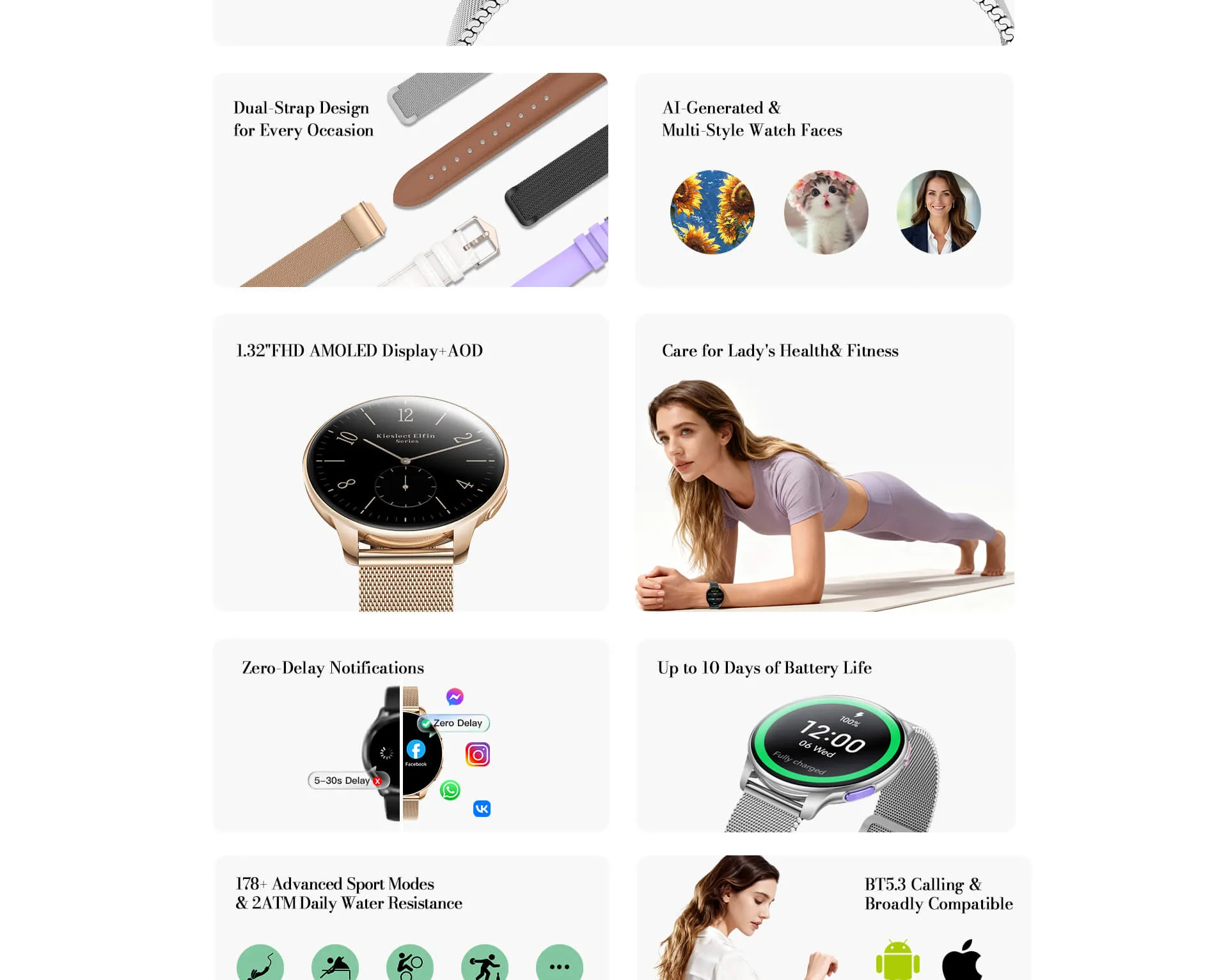 Montre connectée femme Kieslect Elfin