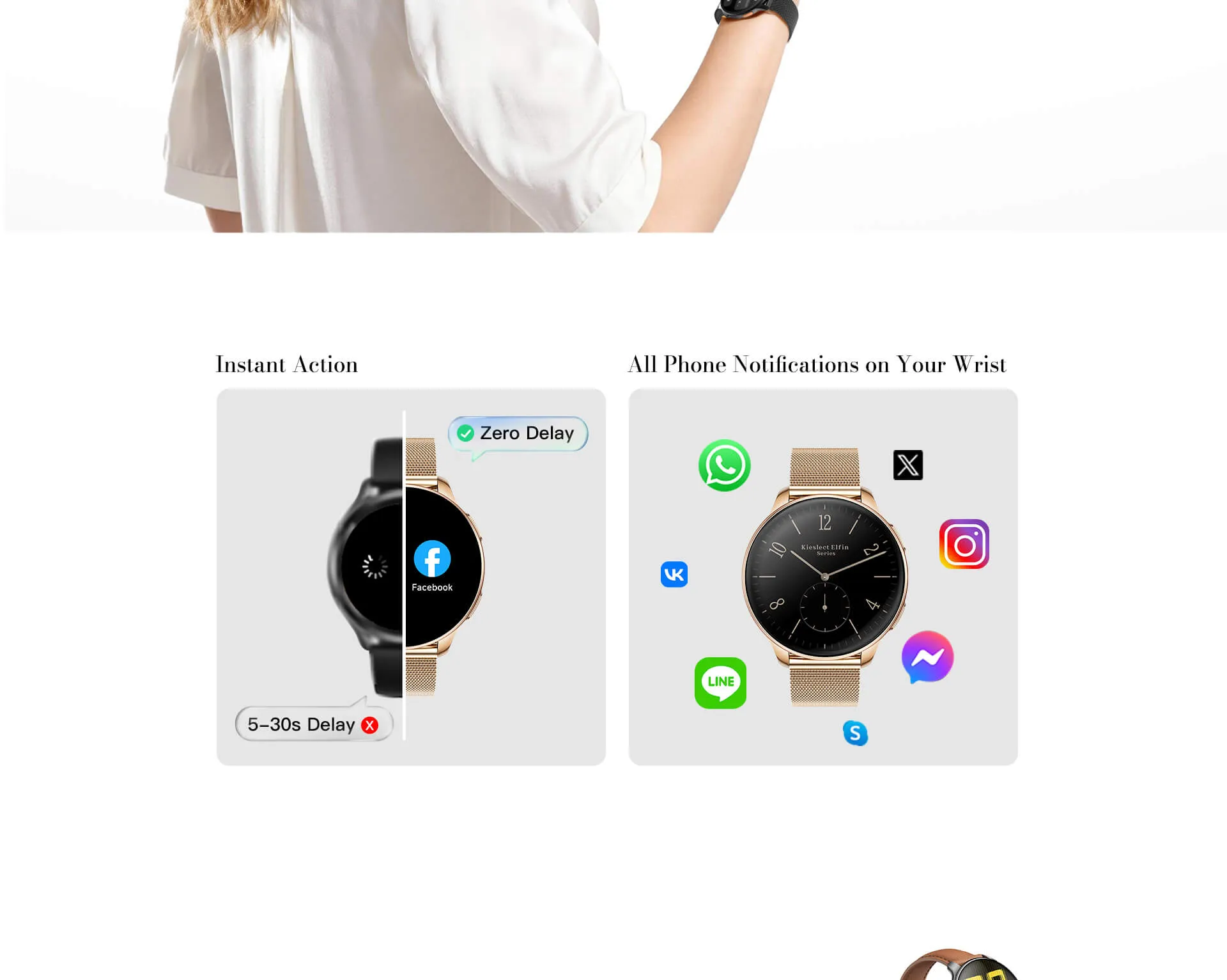 Montre connectée femme Kieslect Elfin