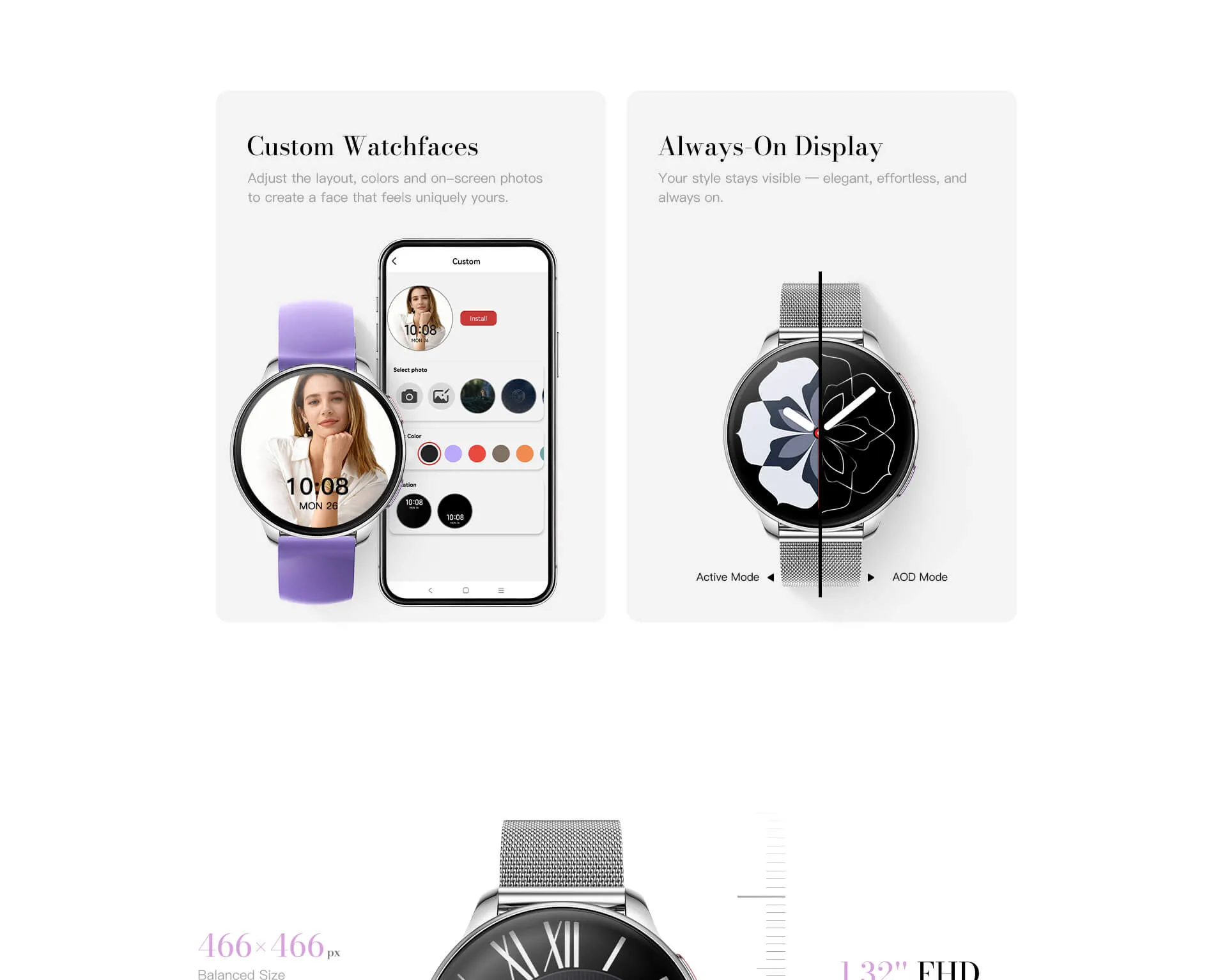 Montre connectée femme Kieslect Elfin