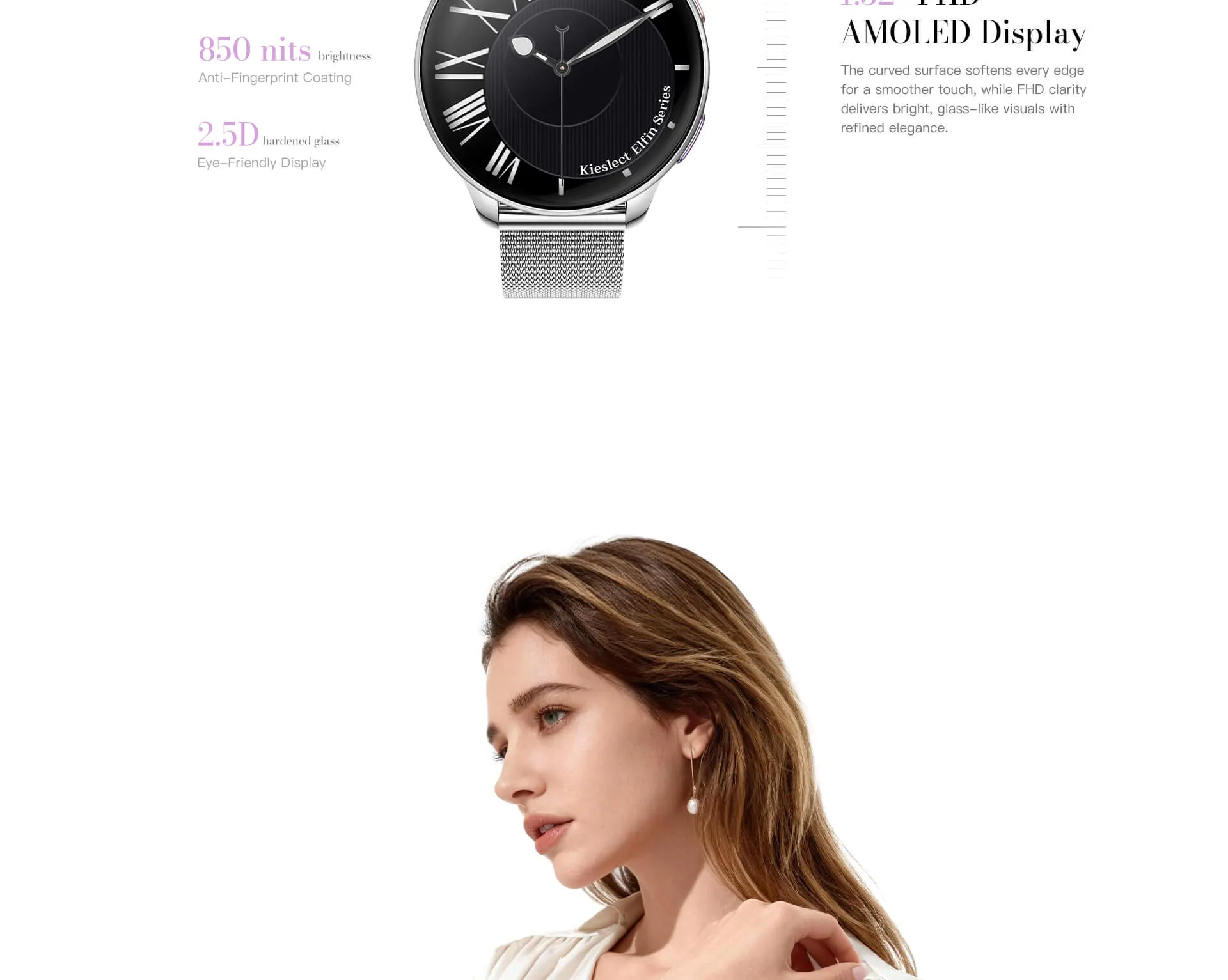 Montre connectée femme Kieslect Elfin