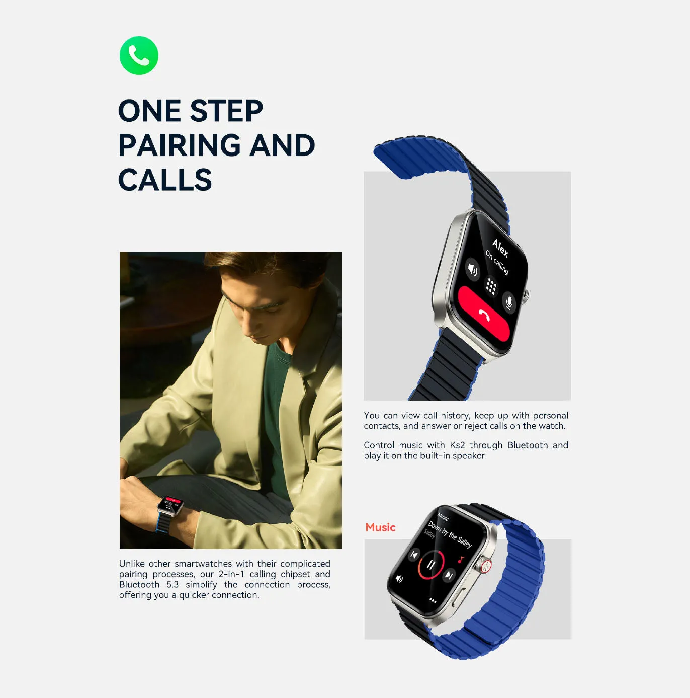 Montre connectée Kieslect KS2 double bracelet