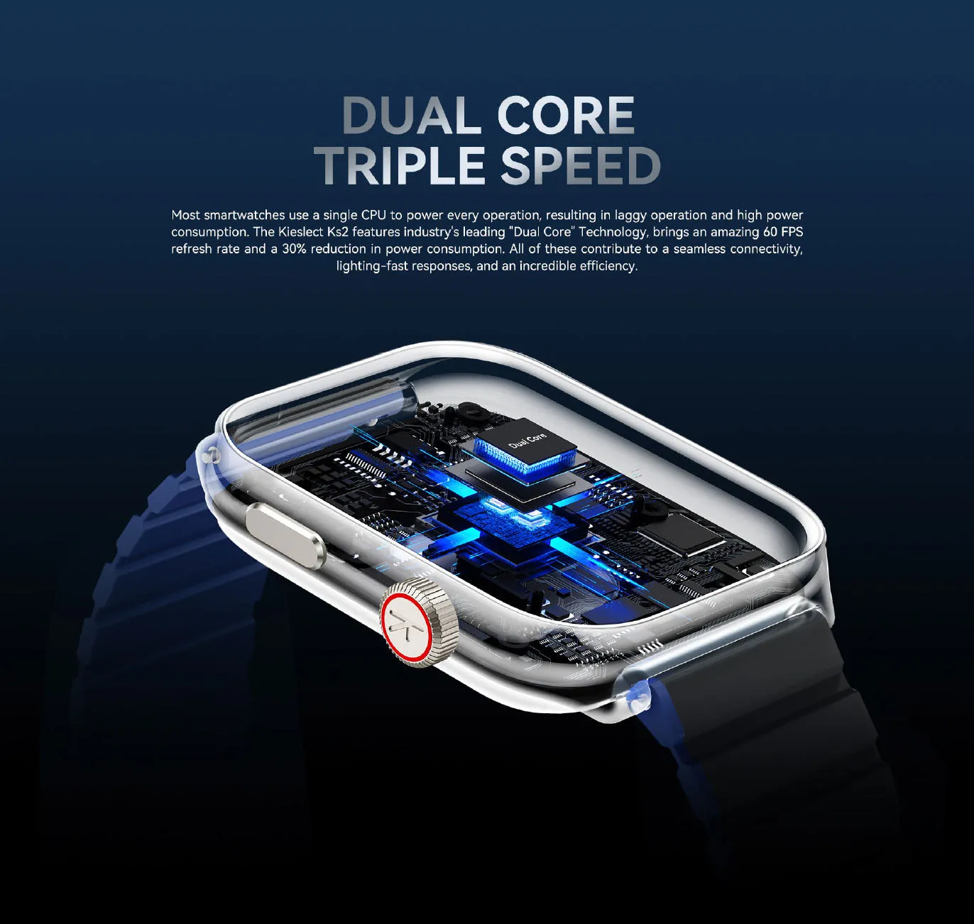 Montre connectée Kieslect KS2 double bracelet
