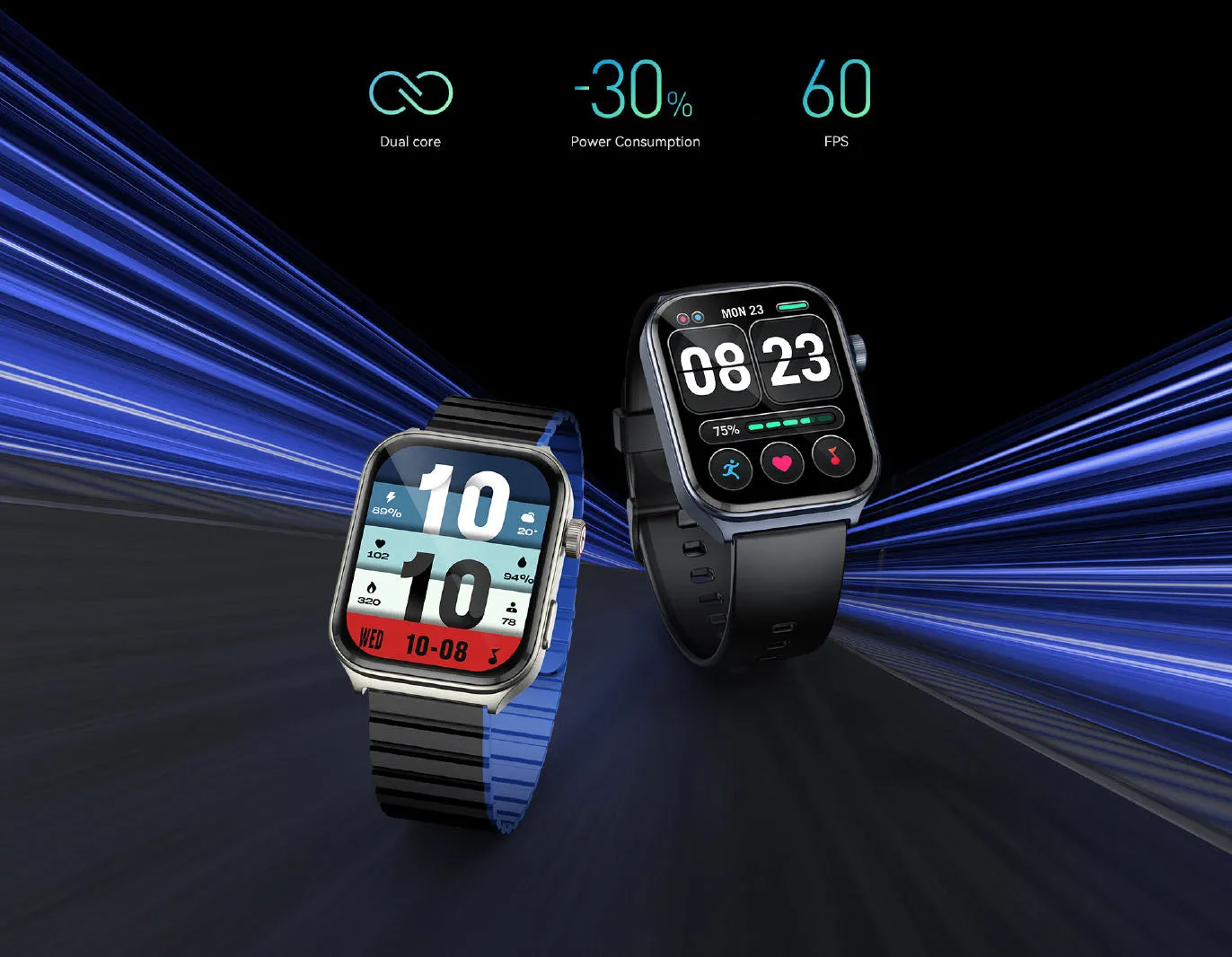 Montre connectée Kieslect KS2 double bracelet