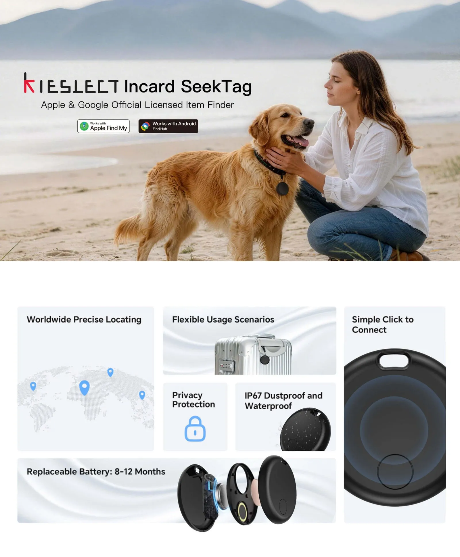 Kieslect Incard SeekTag pack 2