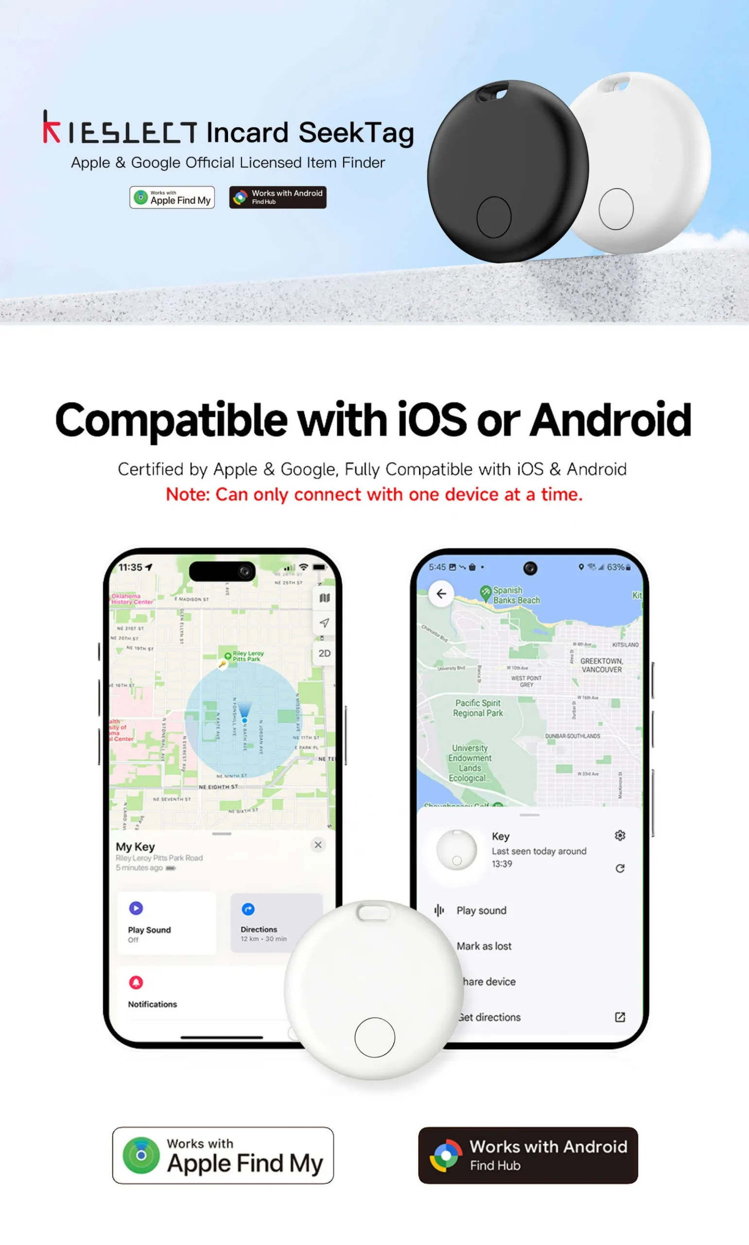 Kieslect Incard SeekTag pack 2