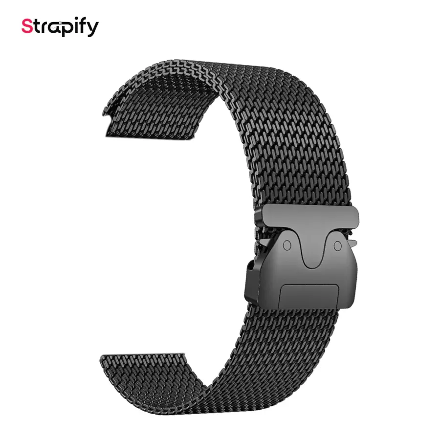 Bracelet milanais acier inoxydable noir 22 mm Bracelet milanais acier inoxydable noir 22 mm