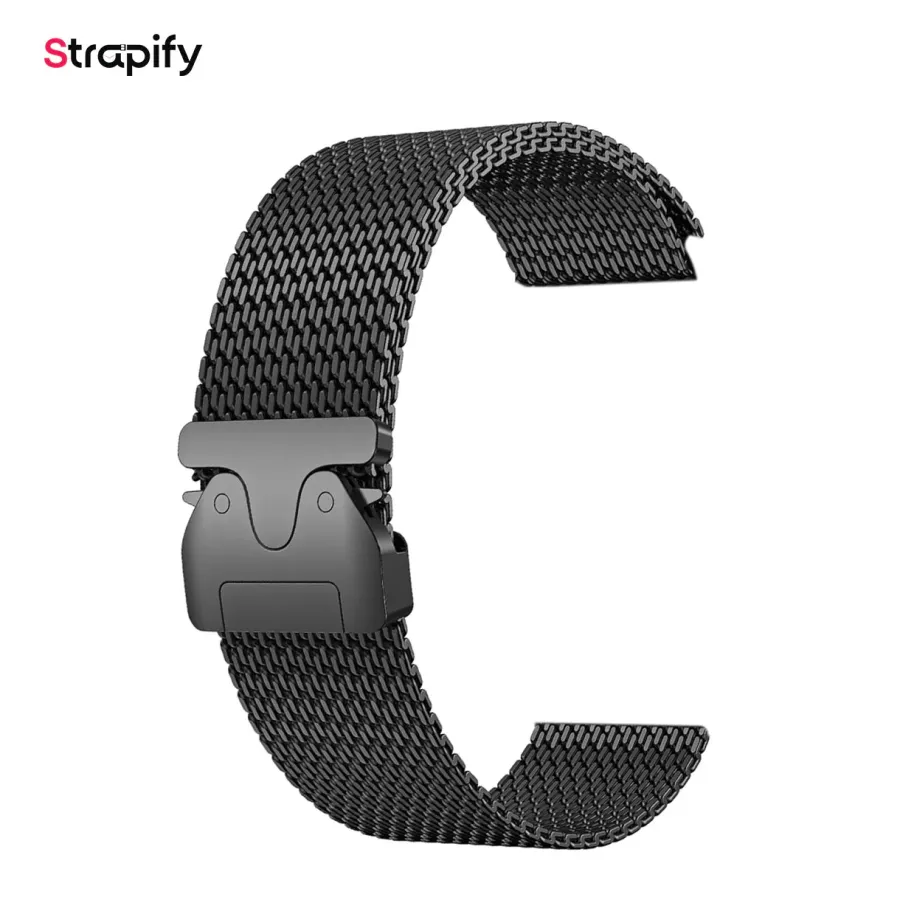 Bracelet milanais acier inoxydable noir 22 mm Bracelet milanais acier inoxydable noir 22 mm