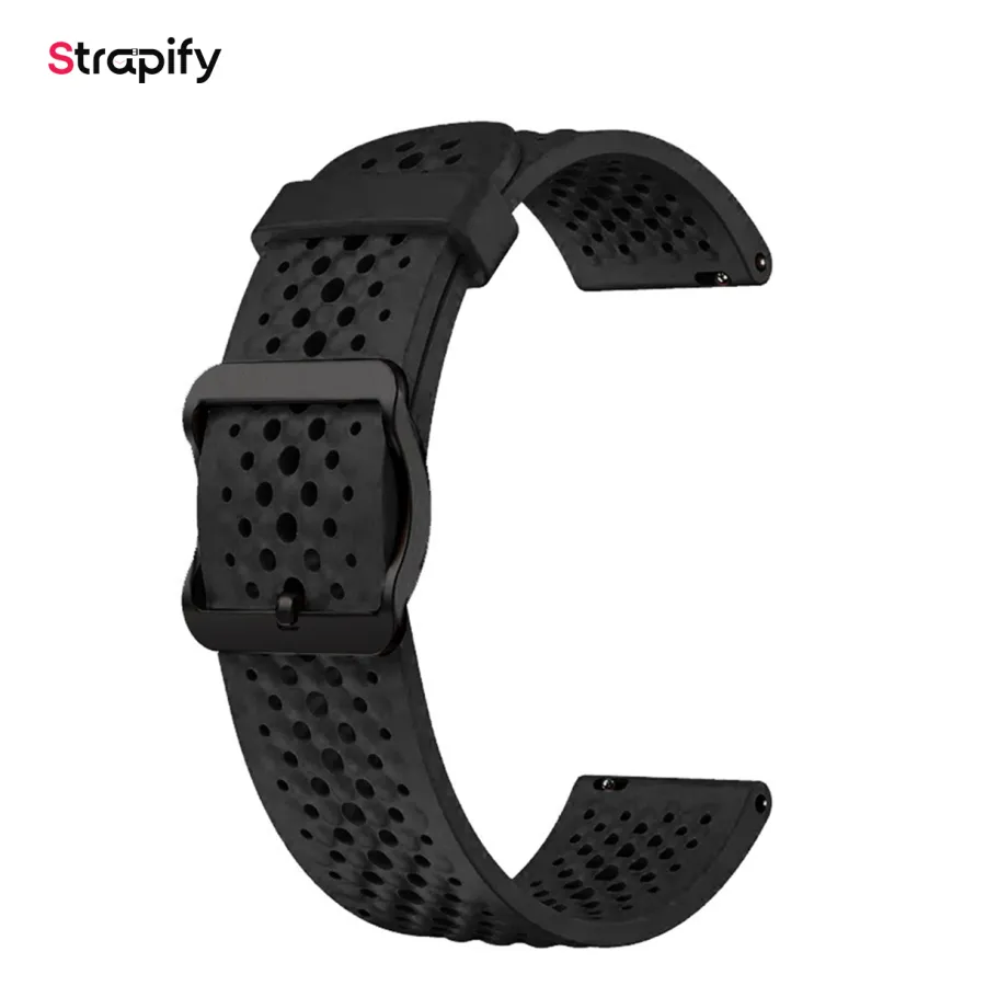 Bracelet silicone sport ventilé 22 mm
