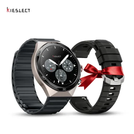 Montre connectée Kieslect Elite 2 IA Gris Platine – double bracelet