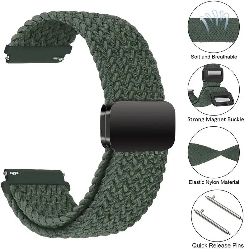 Bracelet tissu premium à connecteur magnétique 22 mm Bracelet tissu premium à connecteur magnétique 22 mm